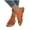 Orange, variant on Lovskoo Womens Plus Size Flat Sandals Toe Loop Metal Buckle Comfort Outdoor Beach Slides Summer