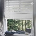 thumbnail image 3 of MOOD Custom Faux Wood Blinds | 64 Inch Blinds for Windows | 64 Inches Wide x 60 Inch Tall | 2 Inch Cordless Blackout Venetian Shade for Interior Windows and Doors | Luxe White | 64"W x 60"H, 3 of 7