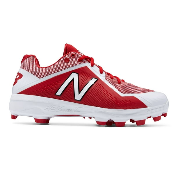 New Balance Low-Cut 4040v4 TPU Baseball Cleat Mens Shoes Red with White ...