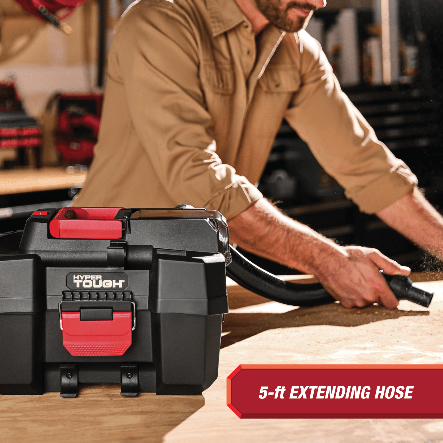 Hyper Tough 1.5 Gallon Wet Dry Vac, 20V Max, Brushless Motor, Cordless, Battery and Charger Included