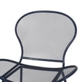 thumbnail image 4 of Kreighton Modern Outdoor Iron Club Chair, Set of 2, Matte Navy Blue, 4 of 8
