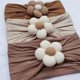 thumbnail image 4 of Banda elástica para el cabello de nailon para bebés, banda para el cabello para niñas, flor de cinco pétalos, tocado para recién nacidos, accesorios para el cabello para bebés, 4 of 5