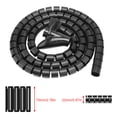 thumbnail image 3 of Envoltura De Cable En Espiral, 1 Pieza De Tubo De Envoltura En Espiral, Negro, , Plateado Opcional Envoltura De Cable Protectora Para Manguera Hidráulica Con Una, 3 of 3