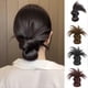 thumbnail image 2 of Clip-On Messy Bun Hairpiece, Feathered Bun Wig, Claw Clip Messy Buns Hair Piece, Ponytail Extension for Women, 2 of 5