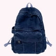 thumbnail image 4 of Bolso Mano Ehuebsd Retro Jeans Hombro Mujer Color Sólido Denim Mochila Diaria, 4 of 9