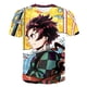 thumbnail image 2 of 2023 camisetas de Demon Slayer para niños y niñas, camisetas de manga corta de verano, ropa con estampado de dibujos animados para niños, ropa de fiesta de cumpleaños para niños 3T Gao Jinjia LED, 2 of 2