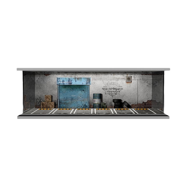 lionlar 1/64 Model Car Display Case Diorama for Collectible Gift Tabletop Decoration Style I