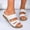 White, variant on Women's Peep Toe Open Toe Wedge Platform Sandals, Wide Width Thick Sole Comfort Casual Elevated Slides for Summer White 40