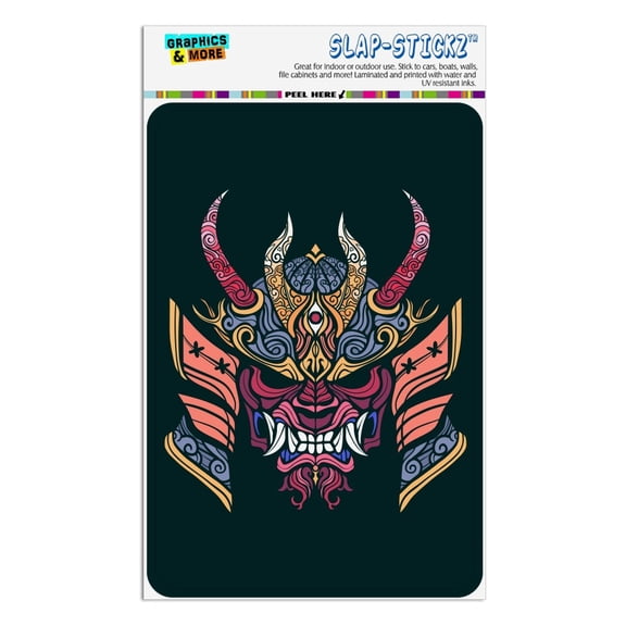 Samurai Warrior Japanese Demon Oni Mask Home Business Office Sign