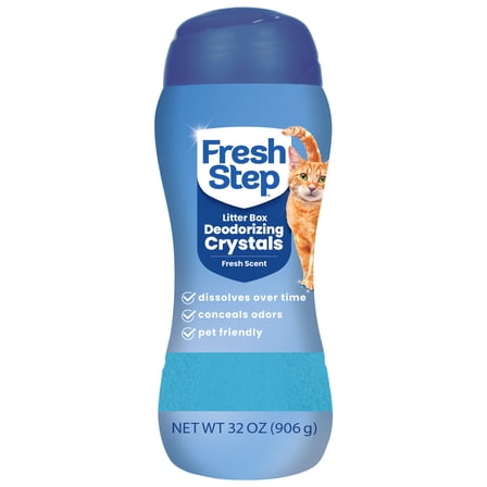 Fresh Step Cat Litter Deodorizing Scent Boosting Crystals in Fresh Scent, 32 Ounce