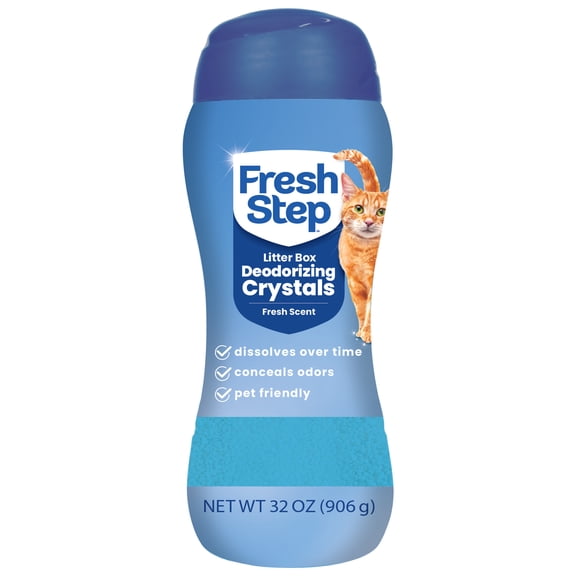 Fresh Step Cat Litter Deodorizing Scent Boosting Crystals in Fresh Scent, 32 Ounce