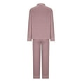 thumbnail image 3 of Generic Womens Long Sleeve Pajamas Set Soft Sleepwear Button Shirt Long Pants Pj Lounge Sets, 3 of 4
