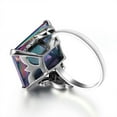 thumbnail image 2 of Women's Vintage 925 Sterling Silver Multicolor Zircon Ring Gemstone Ring Gift Jewelry, 2 of 3