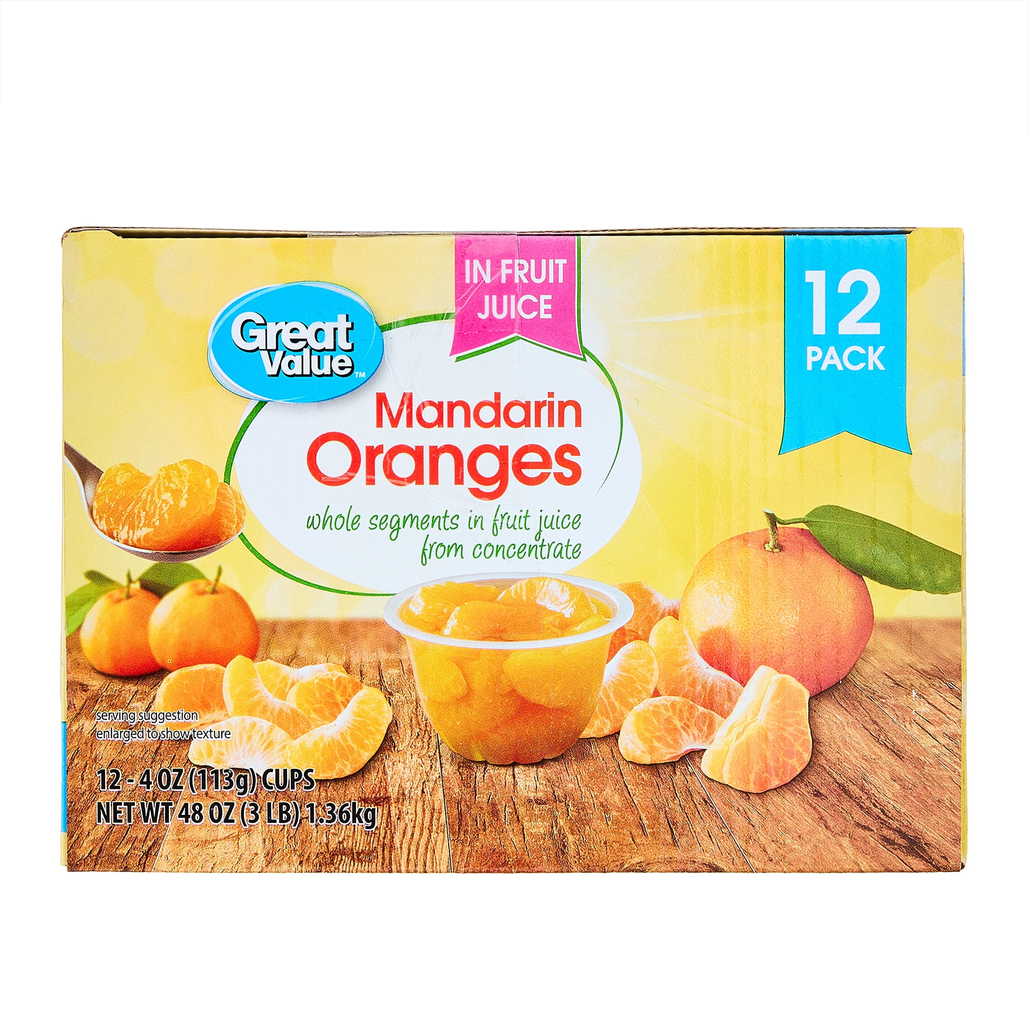 Great Value Cherry Mixed Fruit Snack 4 oz Cups with Peaches