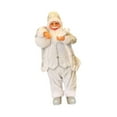 thumbnail image 2 of Almencla Christmas Figurine Santa Claus Figure Doll Ornament Lovely Traditional Art Sculpture for Party Favors Supplies Window Desktop Silver, 2 of 8
