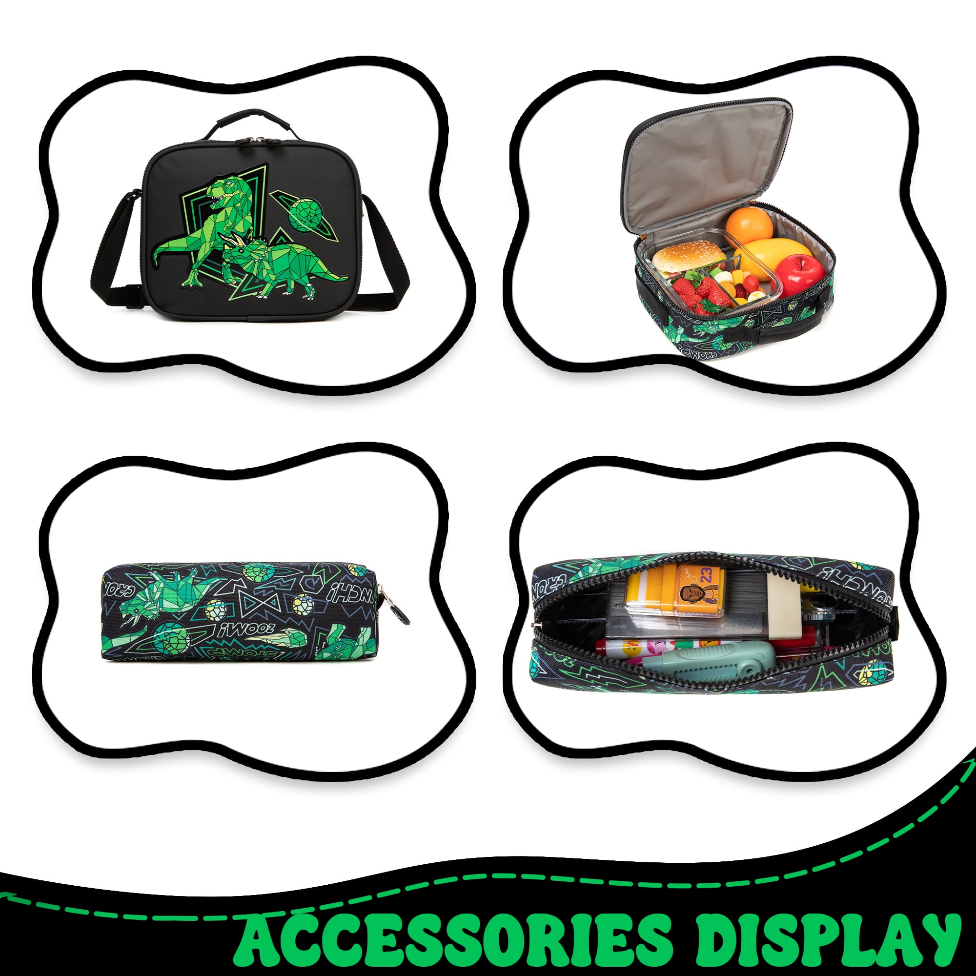 Kids Rolling Backpack Boys Roller Backpacks with Wheels 3 In 1 Wheeled School Bags with Lunch Box Pencil Case Ages 8-10
