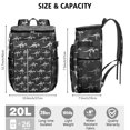 thumbnail image 3 of Travel Cooler Bag - Skeleton Dinosaurs Labels Camping Beer Cooler Backpack with Bottle Opener- Waterproof Insulated Picnic Backpacks - Cooler Bag for Beach, 3 of 6