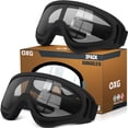 thumbnail image 1 of Gafas de moto OXG Fit para casco, antirayos UV y resistentes al viento (2 pares), 1 of 8