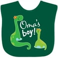 thumbnail image 3 of Inktastic Omas Boy Grandson Dinosaur Boys Baby Bib, 3 of 4