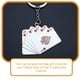 thumbnail image 4 of 2 llaveros colgantes de cartas de póker, llavero decorativo con colgante de naipes, llavero colgante, 4 of 7