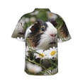 thumbnail image 3 of Daiia Daisy Guinea Pig Hawaiian Shirt for Men Gentle Cotton Regular Short Sleeve Casual-3X-Large, 3 of 9