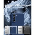 thumbnail image 4 of 3 in 1 for Samsung Galaxy S21 FE 5G Case, with 2 Pack Screen Protector, with Full Camera Cover Protection，Liquid Silicone Slim Shockproof Protective Phone Case (Navy Blue)…, 4 of 12