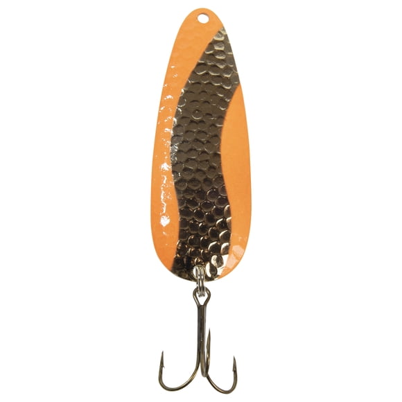 Cuillère Lucky Strike Baitworks Devil Bait - 2,5", 2/5oz, Laiton Martelé/Orange - 1 paquet