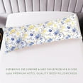 thumbnail image 2 of Elegant Comfort Ultra Soft Set of 2 Floral Pint Pillowcases - 1500 Hotel Quality Microfiber, Soft and Smooth Hidden Zipper Closure 2-Piece Pillow Covers - Body Pillowcase, Gold Jenna, 2 of 4
