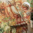 thumbnail image 5 of Orange Plaid Pumpkins Fall Thanksgiving Sheer Curtains 84 Inches Long 2 Panels Set, Window Sheer Curtains for Living Room/Bedroom, Maple Leaf Rustic Light Filtering Rod Pocket Curtain 52'' x 84'' x 2, 5 of 7