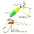thumbnail image 3 of Unique Bargains Catfish Fishing Rigs Catfish Circle Hooks 8/0 Peg Floats and Rattler Catfishing Equipment Catfish Float Rigs 40LB Fishing Line Green Yellow 1 Set, 3 of 7