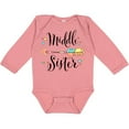 thumbnail image 3 of Inktastic Middle Sister- dots and arrow Girls Long Sleeve Baby Bodysuit, 3 of 5