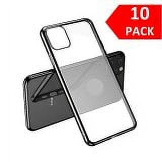 For iPhone 11 Pro Max Bulk Pack of 10 X Clear Silicone Case With Black Edge