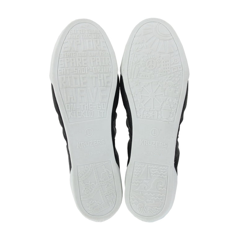 Kruzers Foldable Slip-on Street Sneakers with Full Rubber Sole for superior  comfort, includes on-the-go Travel Tote by FitKicks - Assorted colors &  Sizes - Walmart.com