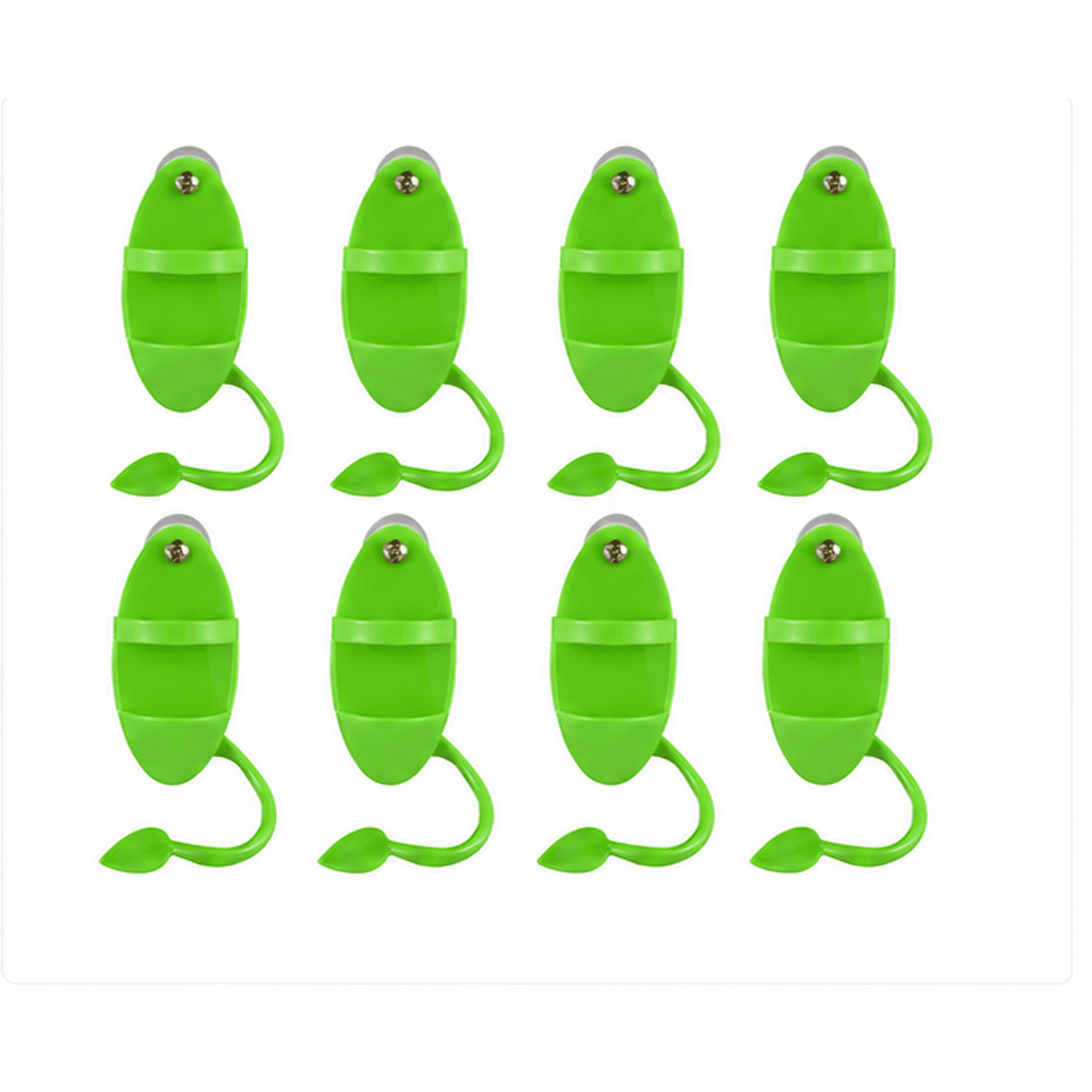 RVKXHD 8Pcs Green Bird Cuttlebone Holder: Branch-Shaped Feeding Rack with Perch, Size for Cockatiels Parakeets, Screw Fixed Food Bowl, Practical Pet Bird Cage Accessory for Daily Feeding Use