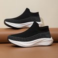thumbnail image 7 of Men's Slip‑On Sock Style Running Sneakers, Stretch Knit Upper Athletic Shoes with Curved Thick Midsole for Daily Sports and Walking, 7 of 7