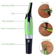 thumbnail image 3 of Men’s Nose Ear Face Neck Eyebrow Hair Mustache Beard Trimmer Shaver Clipper with Batteries, 3 of 10