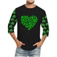 thumbnail image 1 of Amzcrzy Sudadera Para Hombre, Moda Para Hombre, Estampado, Cuello Redondo, Informal, Manga 3/4, Blusas, Camisas, Tiempo Libre, Tops, Negro, L, 1 of 4