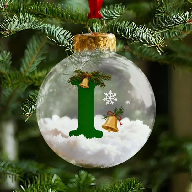 Adornos navideños, adornos navideños, regalos navideños, colgante de bola con letra navideña, bola decorativa
