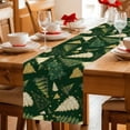 thumbnail image 6 of Christmas Tree Table Runner 70 Inches, Green Xmas Tree Winter Bed Runner Dresser Scarves Tabletop for Indoor Outdoor Parties/Ceremony/Banquet, 13" x 70", 6 of 8
