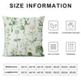 thumbnail image 5 of FUMJ   Standard Size Pillow Cases Pillowcases Pillow Shams Covers, Soft Microfiber, Floral Shabby Chic Coquette Cottagecore Botanical Flower Green Pink White,, 5 of 5