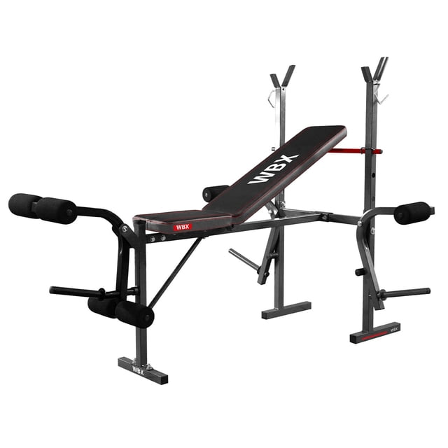 Banco para pesas y Barras STATS SPORTS con 3 niveles de inclinación 130 cm x 60 cm x 117 cm 100 kg
