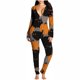 thumbnail image 2 of Puntoco Mujer Sexy Botones Estampado Funcional Abotonado Solapa Adultos Mono Largo Puntoco Puntoco-4632, 2 of 6