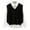 C-Black27, variant on Womens Knit Sweaters Solid Color Long Sleeve Drop Shoulder Collared Shirt and Knitted Vest Relaxed Fit Pullover For Ladies Soft Fashion