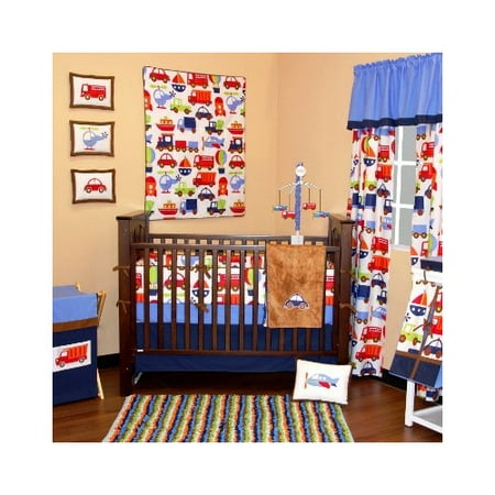 Bacati Transportation 10 Piece Crib Bedding Set