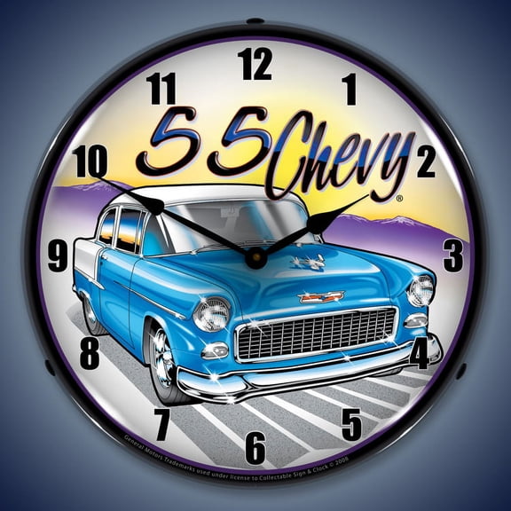 1955 Chevy Wall Clock, Lighted