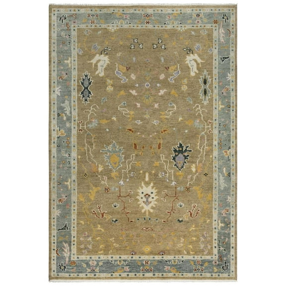 Alora Decor Muse 9' x 12' Taupe/Gray/Brown/Blue/Gray Hand Knotted Area Rug