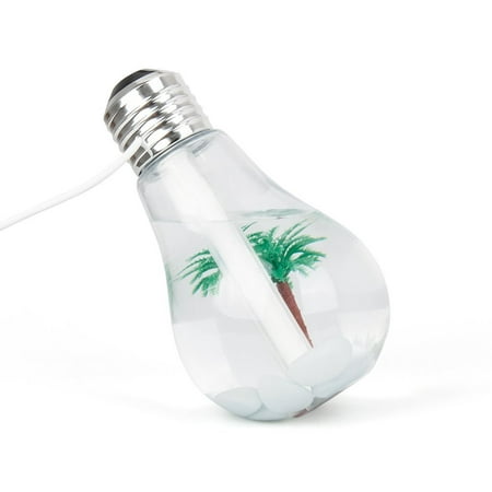 

Mini USB Bulb Humidifier and Air Purifier with LED Lights