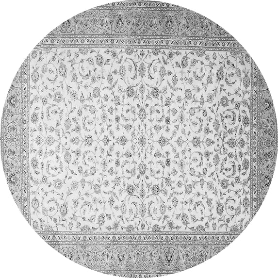 Ahgly Company Indoor Round Persian Gray Traditional Area Rugs, 6' Round