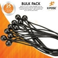 thumbnail image 3 of Xpose Safety Bungee Ball Cords – 11” 25 Pack – Heavy Duty Black Stretch Rope with Ball Ties for Canopies, Tarps, Walls, Cable Organization, 3 of 5
