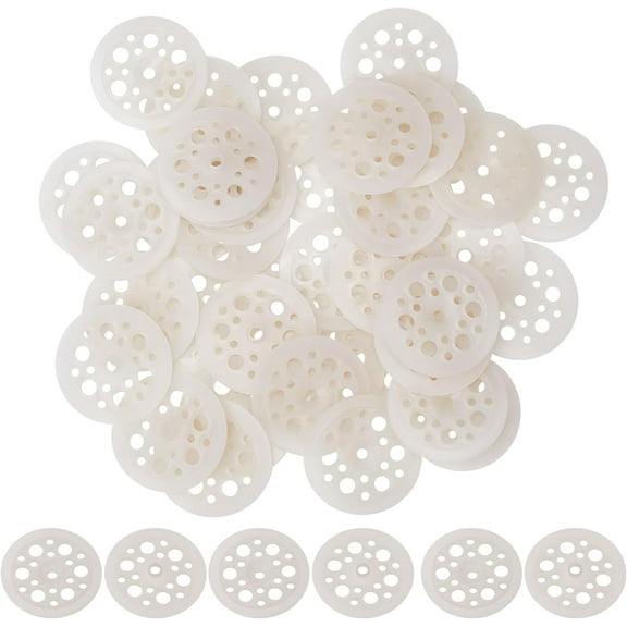 100Pcs Plastic Washers Load Spreading Polypropylene Washers Ceiling Disc for DIY Fixing and Supporting Rigid Foam Insulation Foam Board Load Spreading for DIY Screws Nail 46.5Mm in Diameter